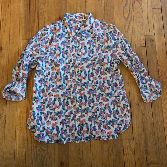 Talbots Tops - Talbots multi color pine cone print shirt NWOT